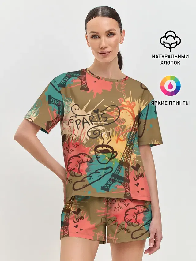 Женская пижама с шортами