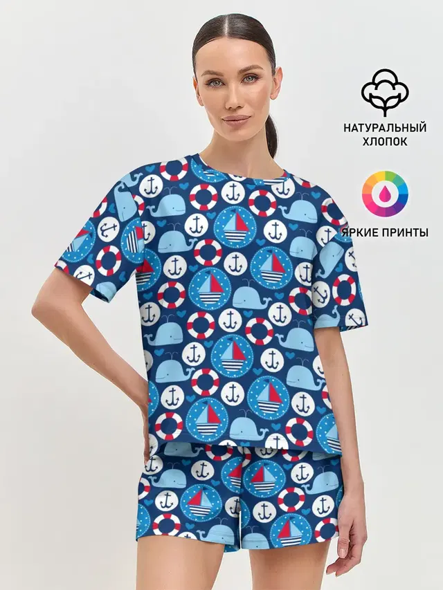 Женская пижама с шортами