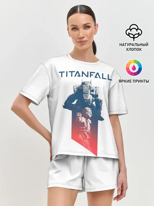 Женская пижама с шортами с принтом «Titanfall»