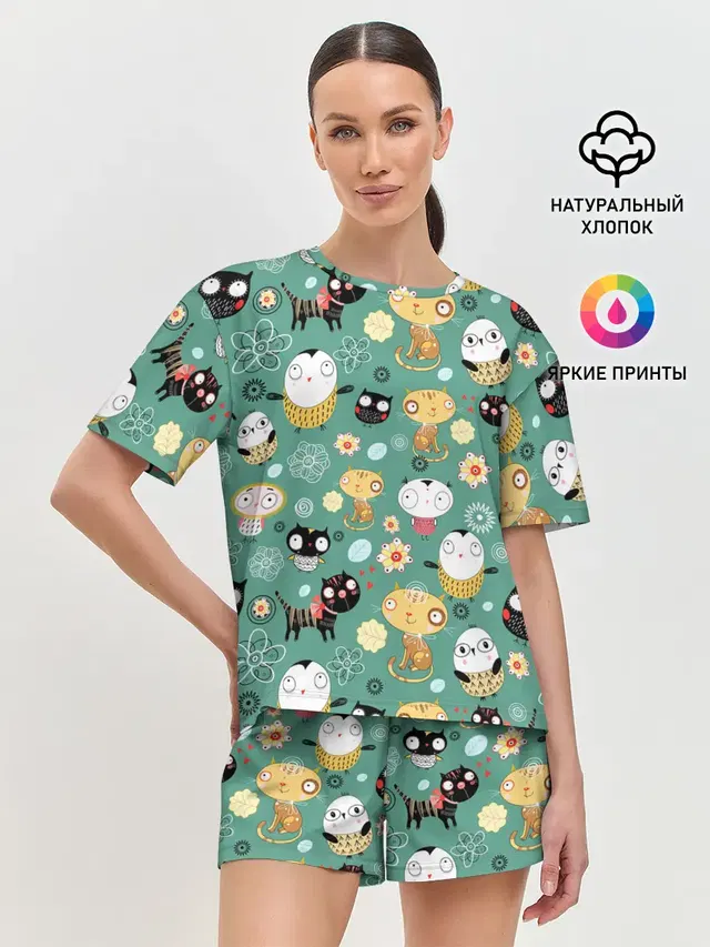 Женская пижама с шортами
