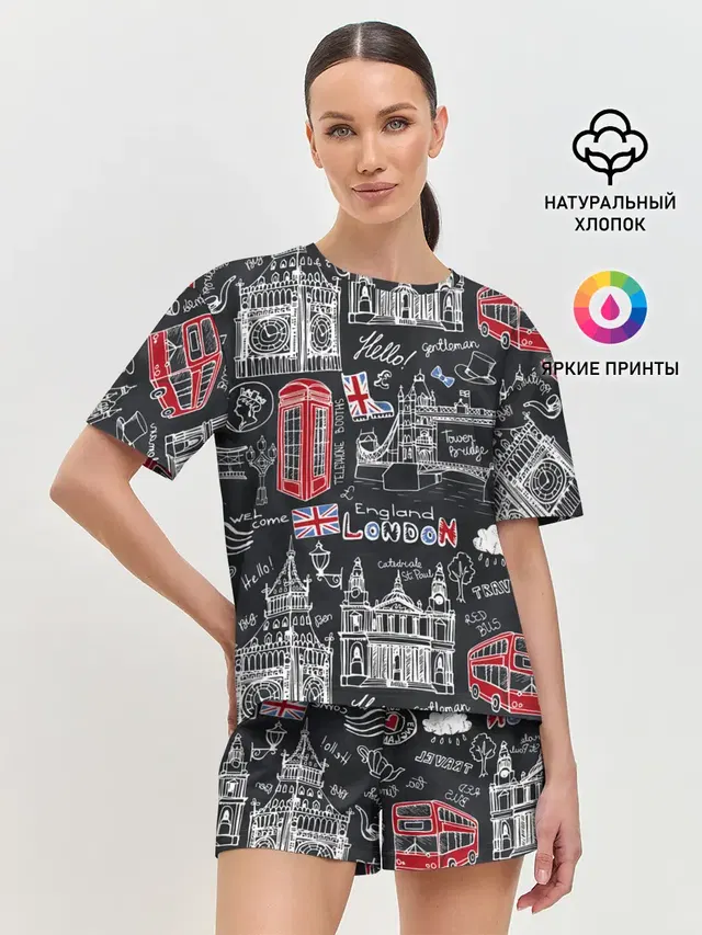 Женская пижама с шортами
