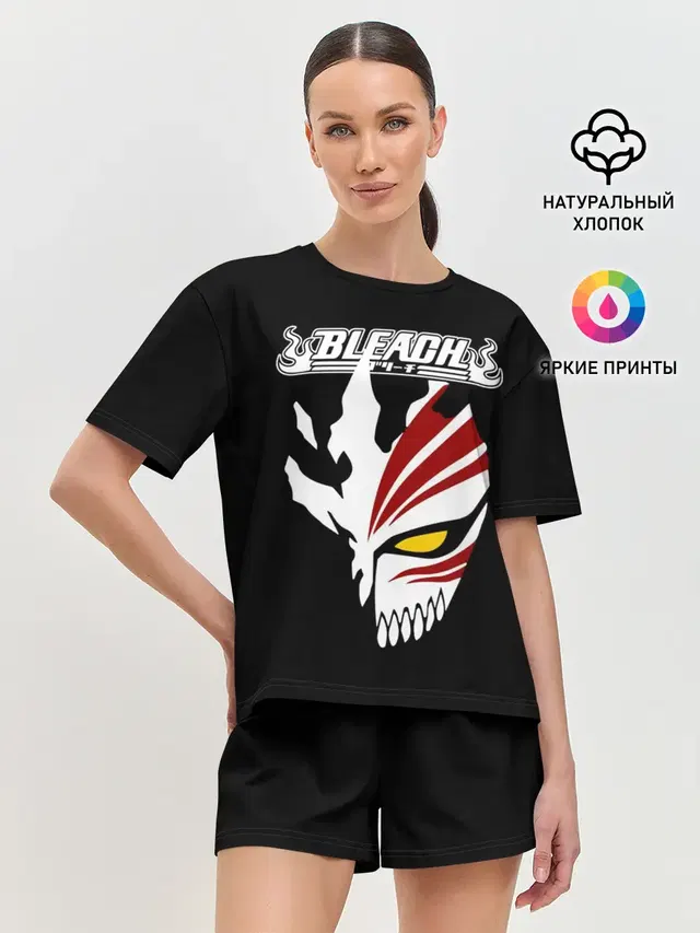 Женская пижама с шортами с принтом «Bleach — BLEACH vector art»