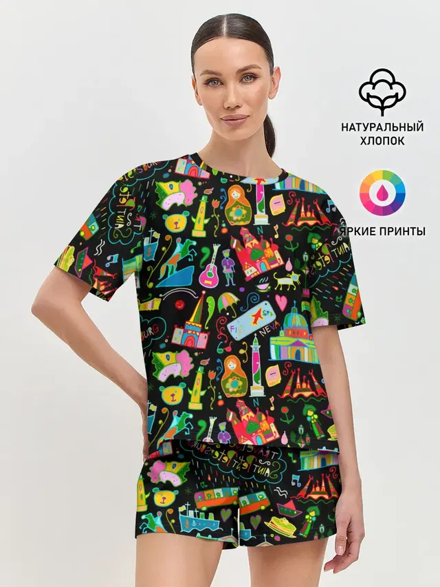 Женская пижама с шортами