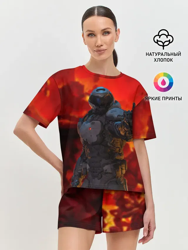 Женская пижама с шортами