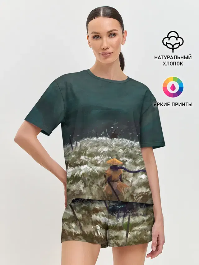 Женская пижама с шортами с принтом «Sekiro shadow die twice — Sekiro: Shadows Die Twice»