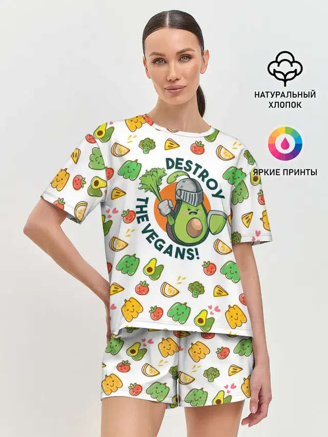 Женская пижама с шортами