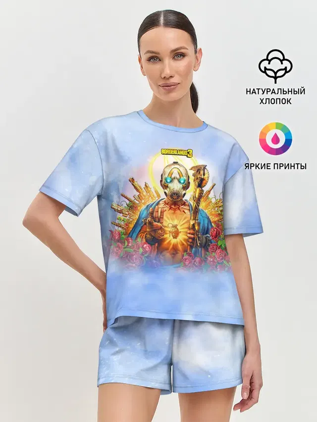 Женская пижама с шортами с принтом «Borderlands — Borderlands 3»