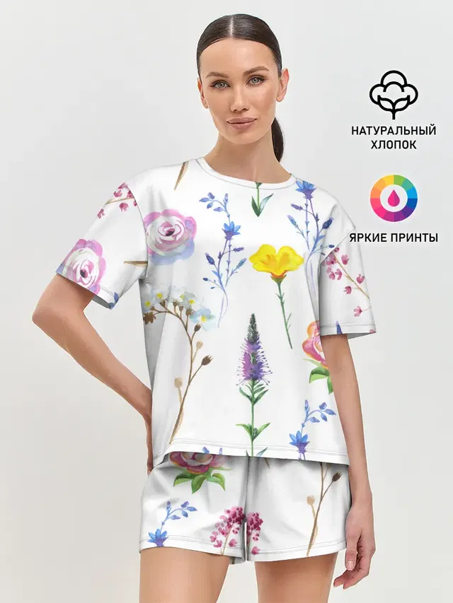 Женская пижама с шортами