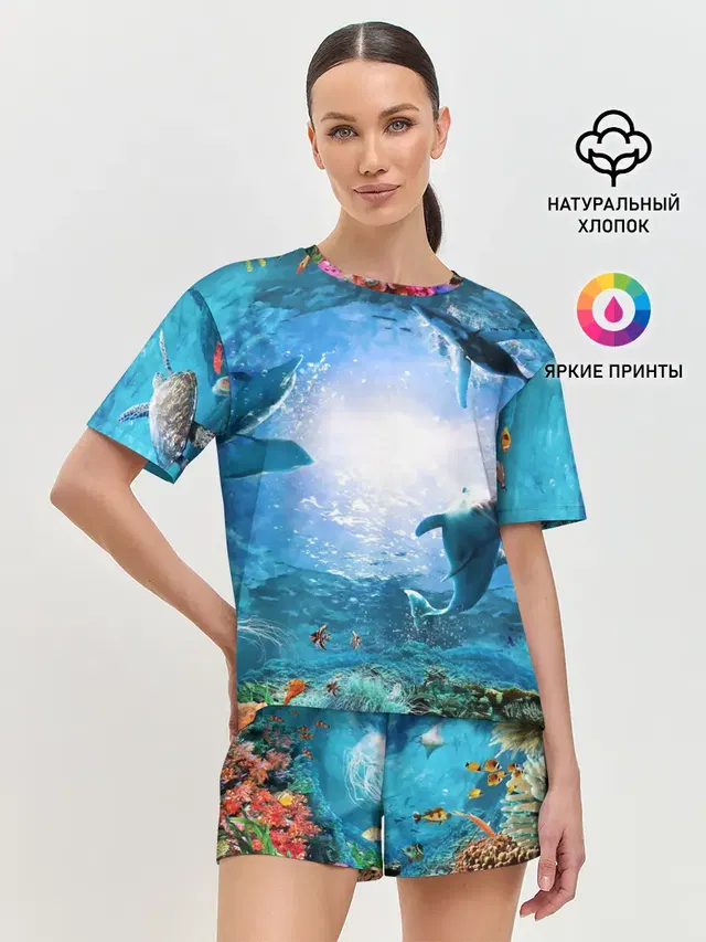 Женская пижама с шортами