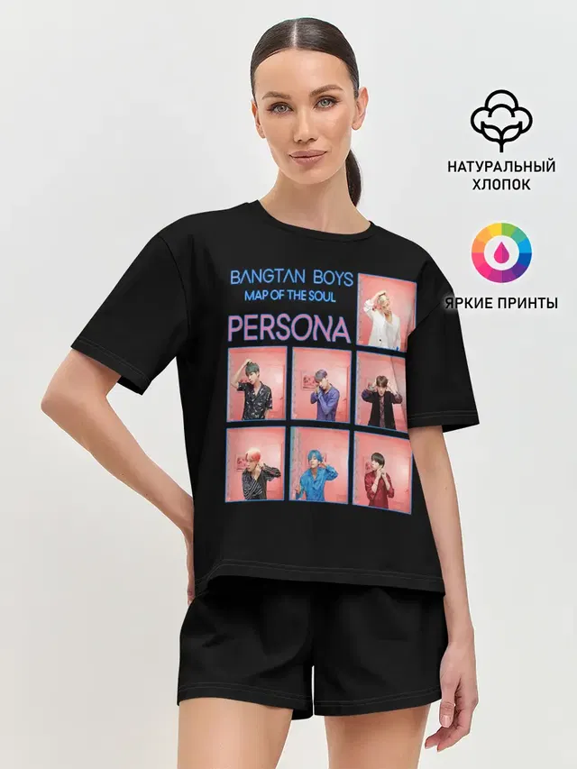 Женская пижама с шортами с принтом «BTS — BTS Lifestyle»