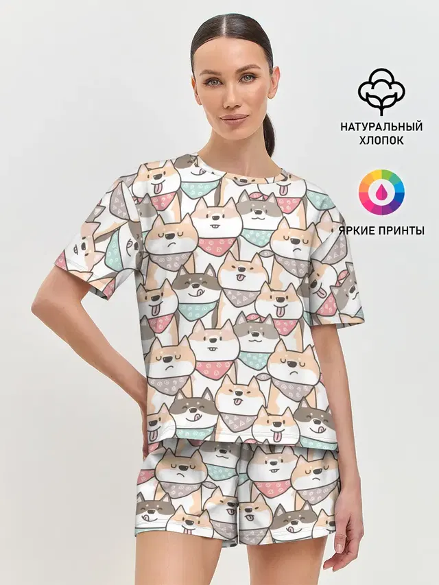 Женская пижама с шортами
