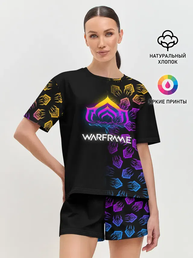 Женская пижама с шортами с принтом «Warframe»
