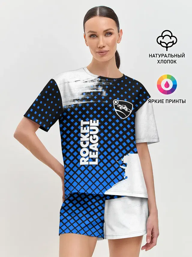 Женская пижама с шортами с принтом «Rocket League»