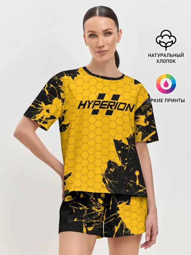 Женская пижама с шортами с принтом «Покер — BORDERLANDS HYPERION»