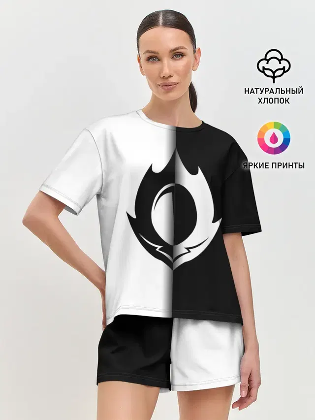 Женская пижама с шортами с принтом «Code Geass — GODE GEASS symbol»