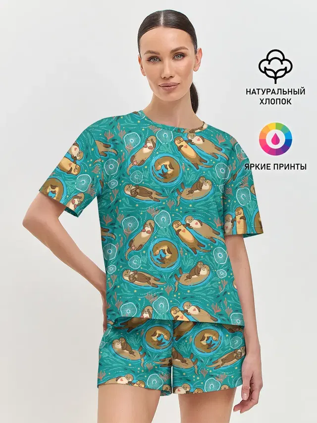 Женская пижама с шортами