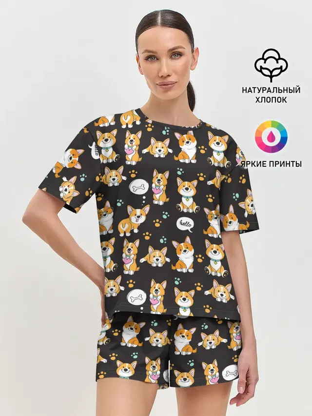 Женская пижама с шортами