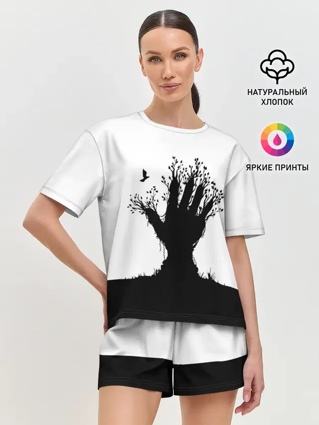 Женская пижама с шортами