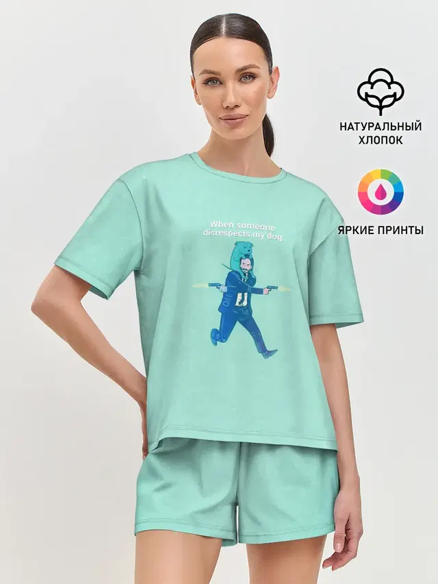 Женская пижама с шортами