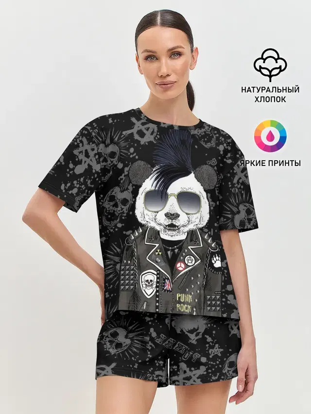 Панда в косухе