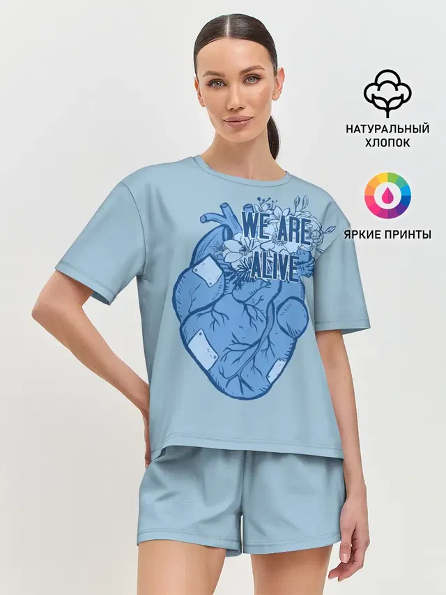 Женская пижама с шортами
