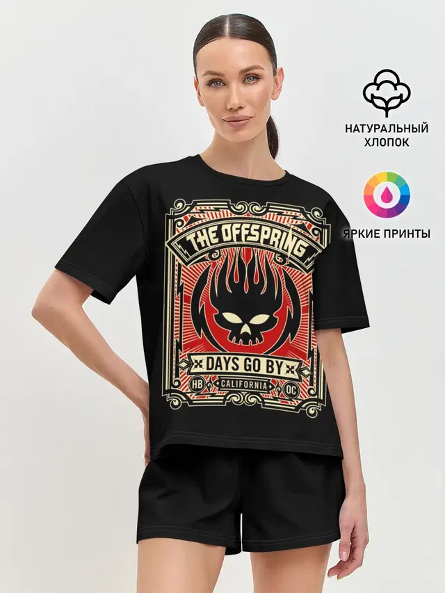 Женская пижама с шортами с принтом «Offspring»