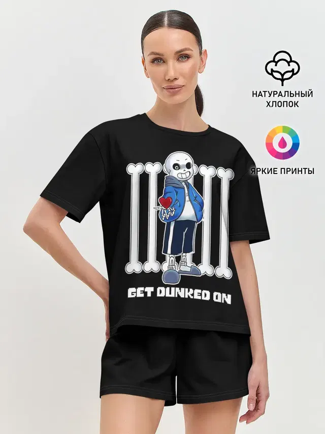 Женская пижама с шортами с принтом «Soul heart»