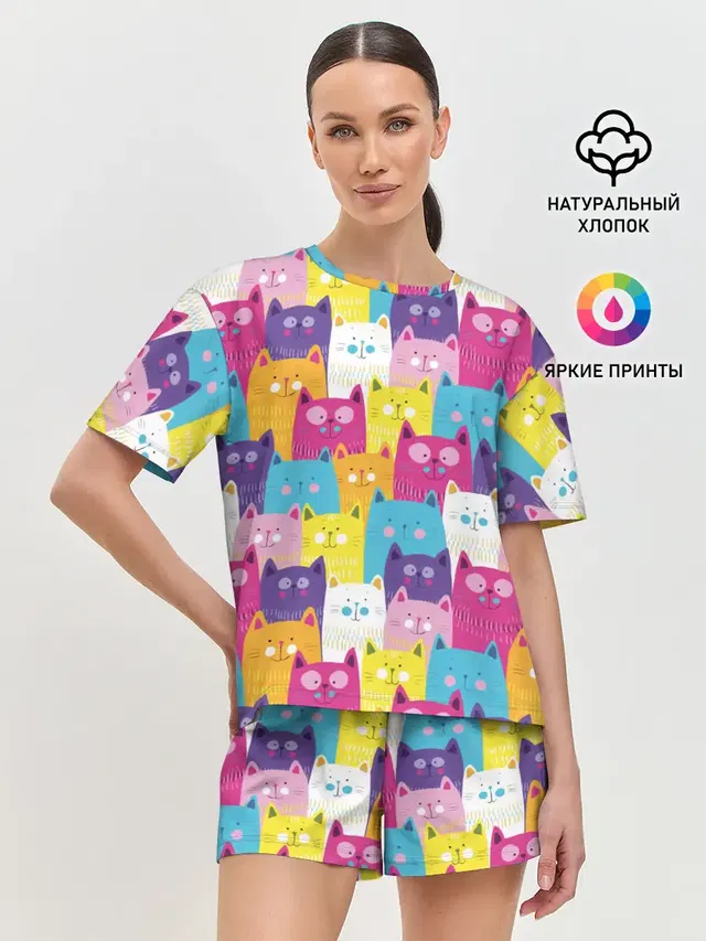 Разноцветные котики