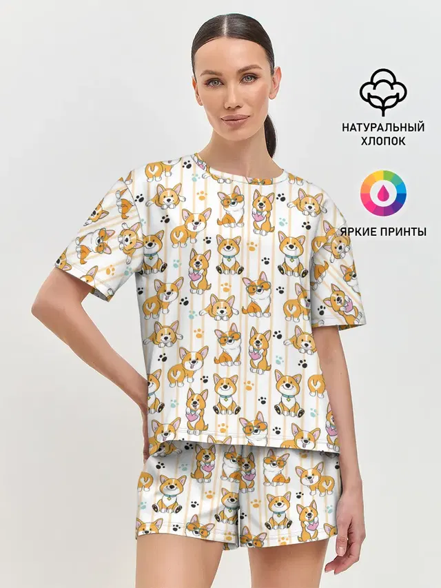 Женская пижама с шортами