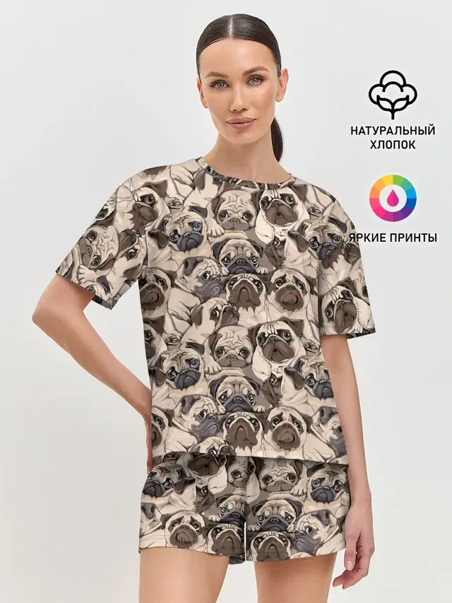 Женская пижама с шортами