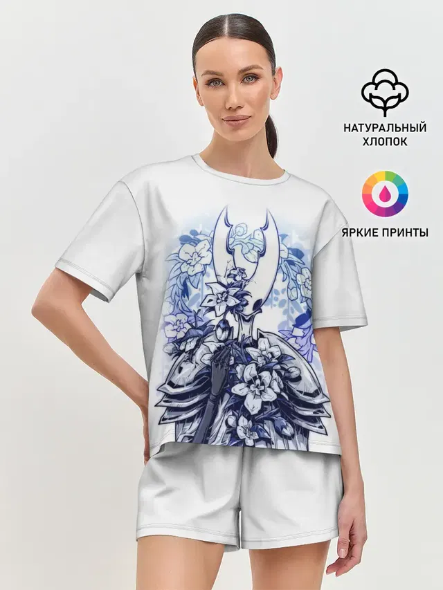 Женская пижама с шортами с принтом «Hollow Knight game»