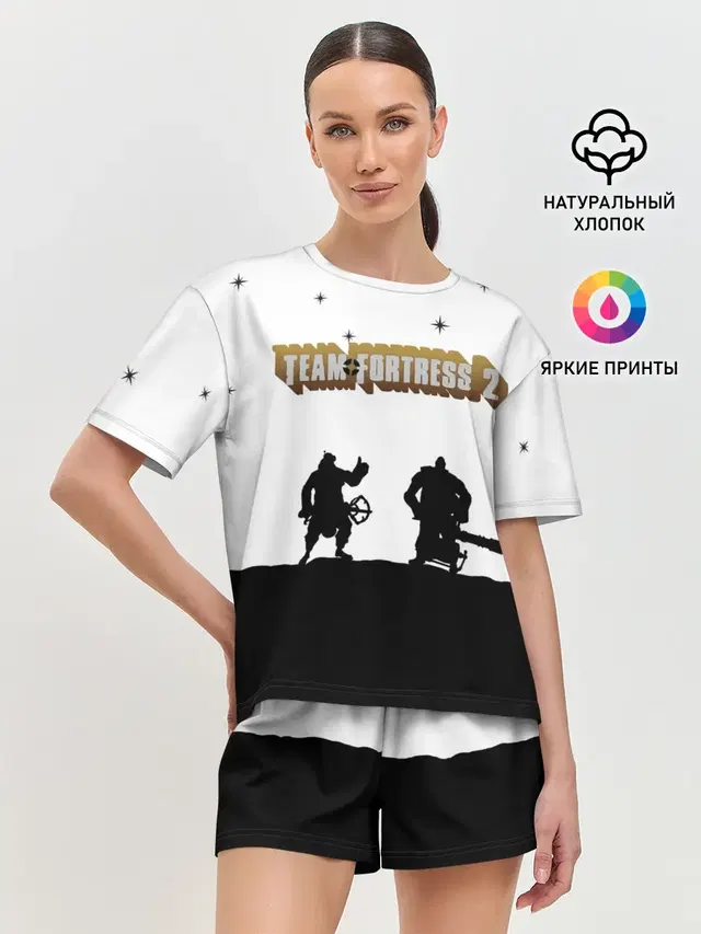 Женская пижама с шортами с принтом «Heavy — Team Fortress 2»