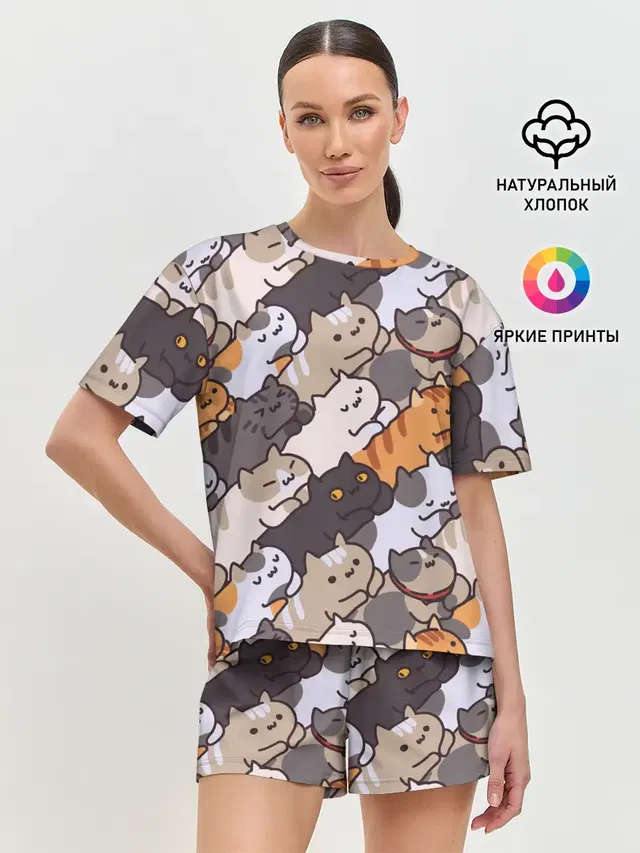 Женская пижама с шортами