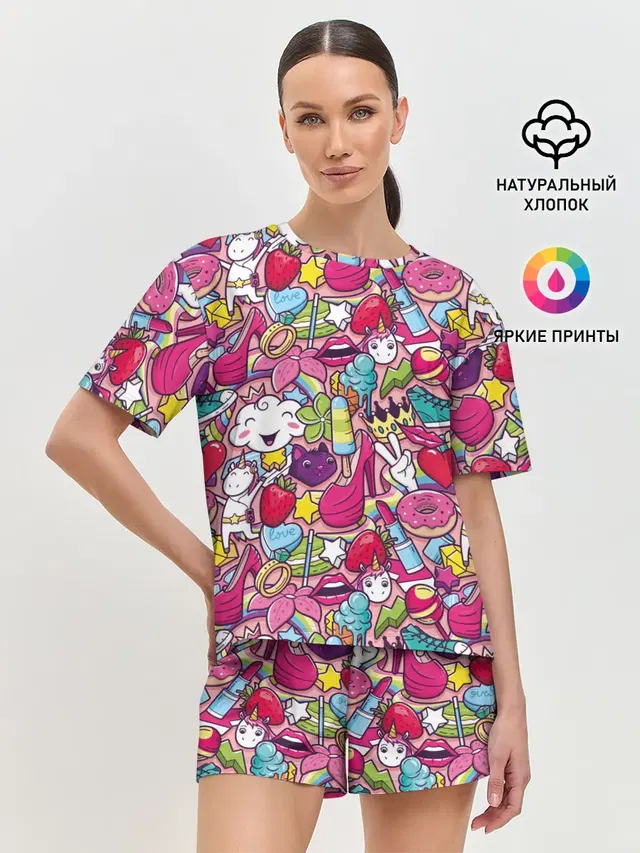 Женская пижама с шортами