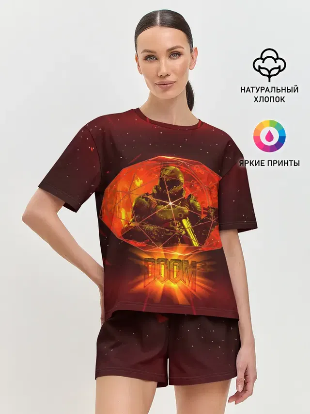 Женская пижама с шортами