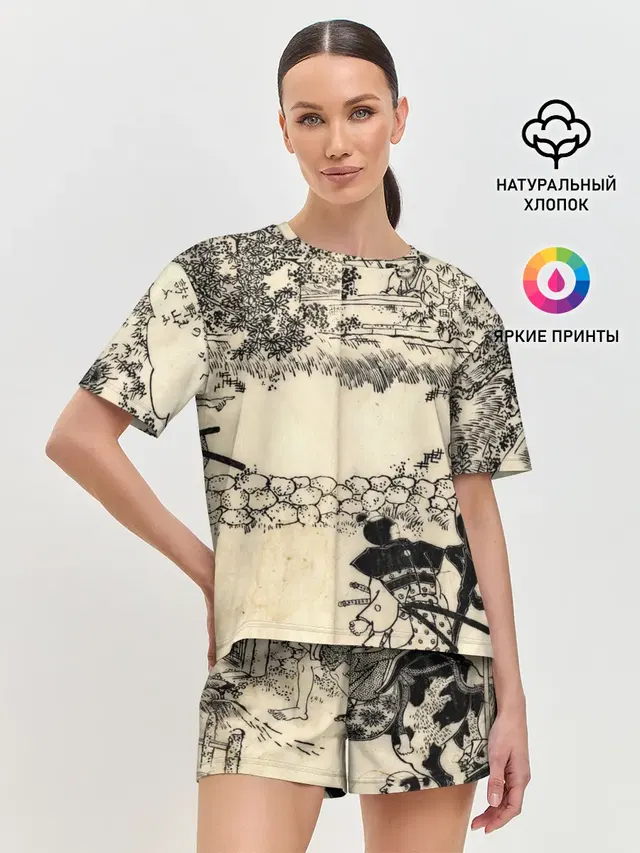 Женская пижама с шортами