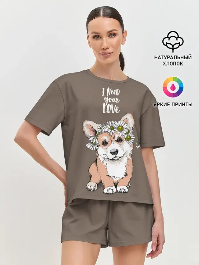 Женская пижама с шортами