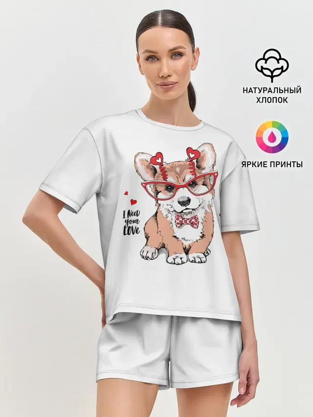 Женская пижама с шортами