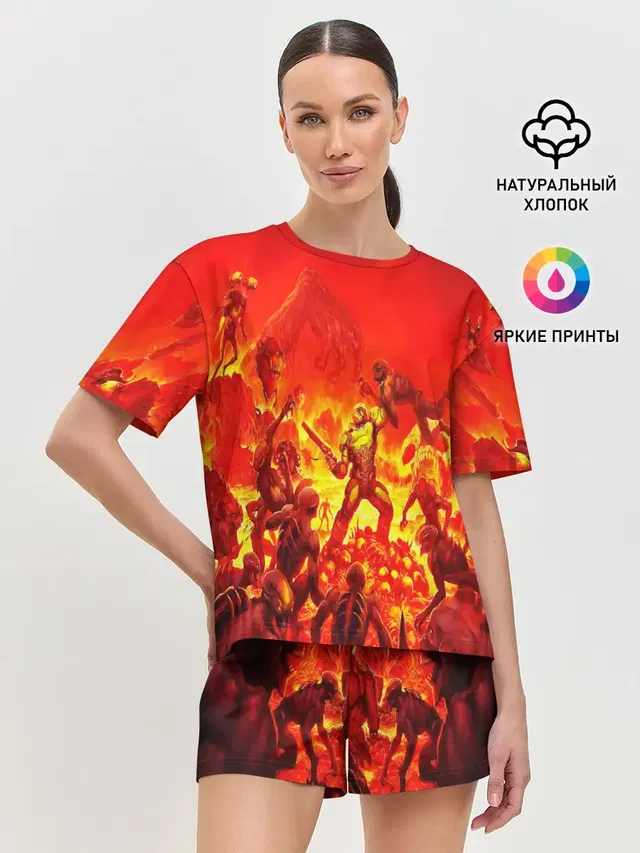 Женская пижама с шортами