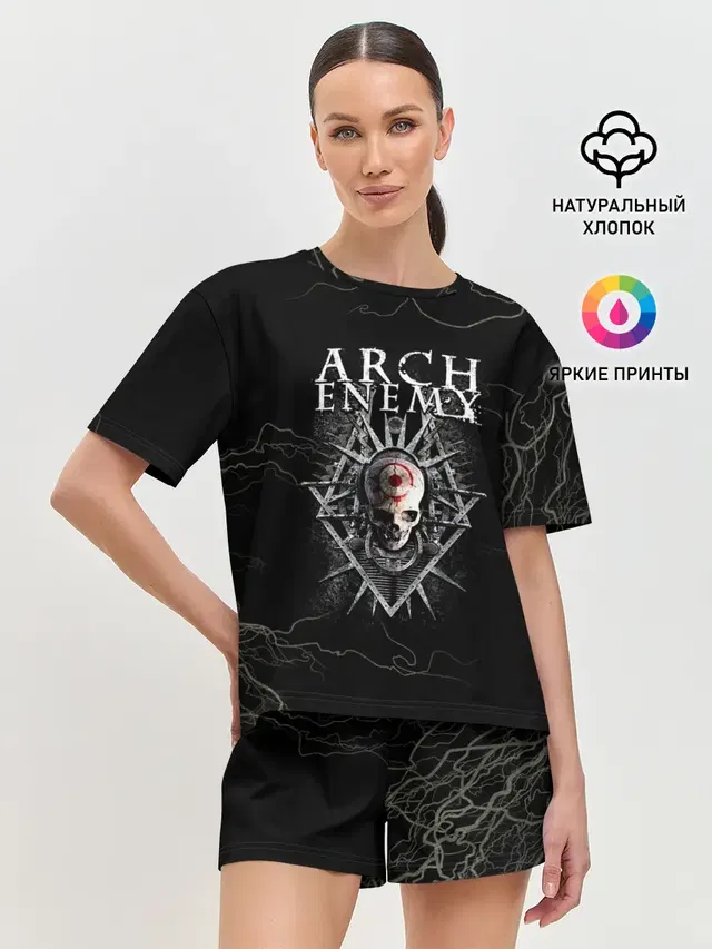 Женская пижама с шортами с принтом «Arch Enemy»