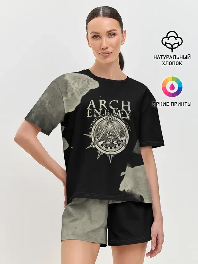 Женская пижама с шортами с принтом «Arch Enemy»