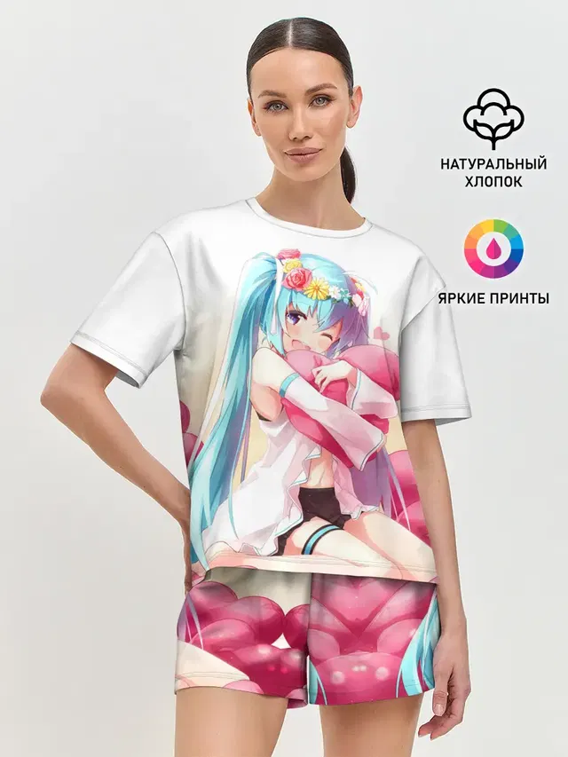 Женская пижама с шортами