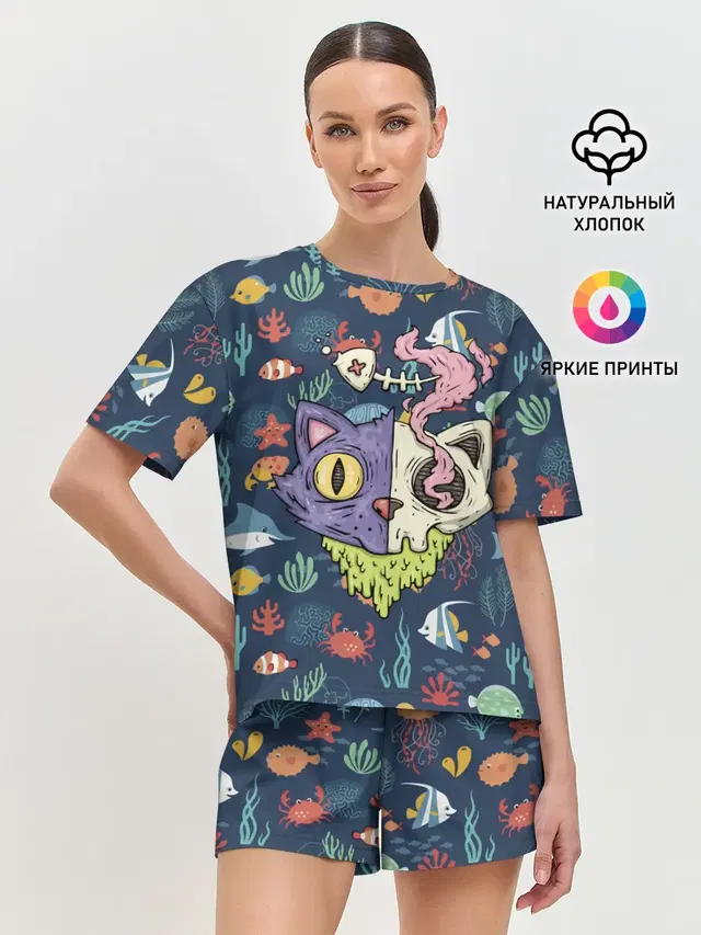 Женская пижама с шортами