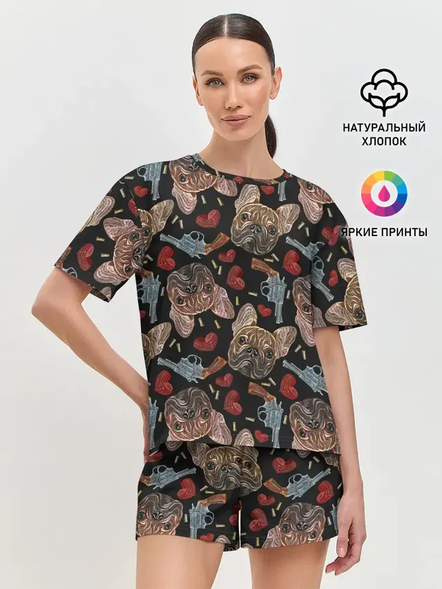 Женская пижама с шортами