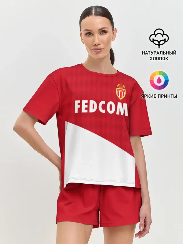 Женская пижама с шортами с принтом «Монако — Golovin home 19-20»