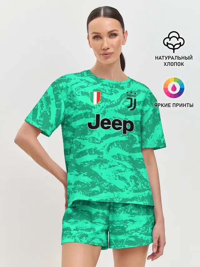 Женская пижама с шортами с принтом «Ювентус — Buffon home 19-20»