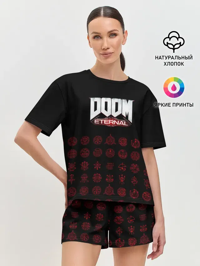 Женская пижама с шортами