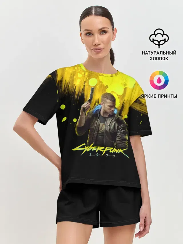 Женская пижама с шортами
