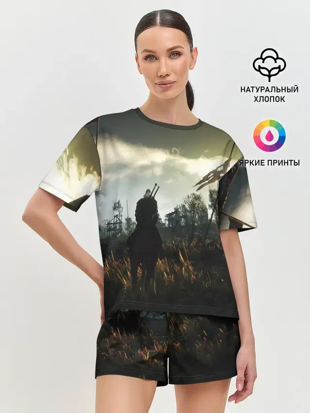 Женская пижама с шортами с принтом «Nilfgaardian Empire — THE WITCHER 3»