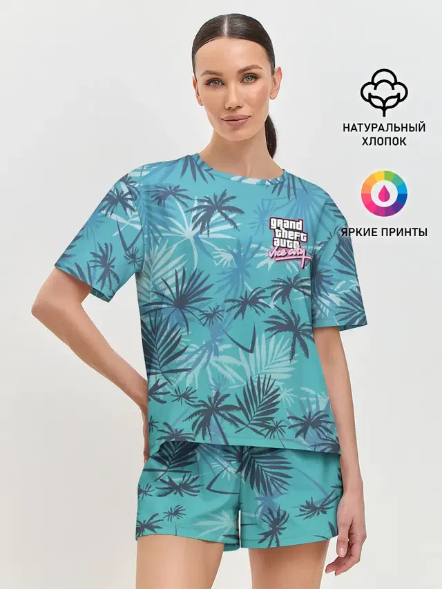 Женская пижама с шортами